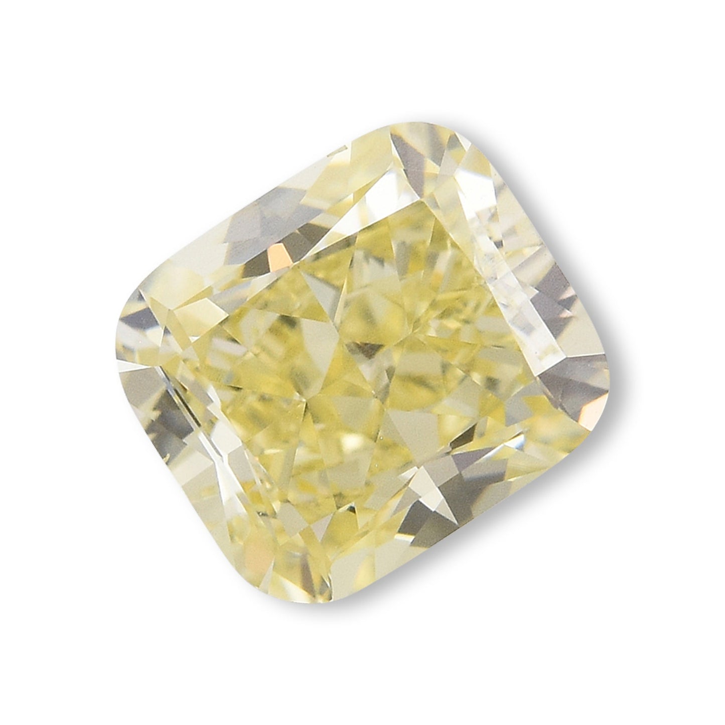 1,54 Karat Fancy Yellow Cushion Diamond VS2 GIA