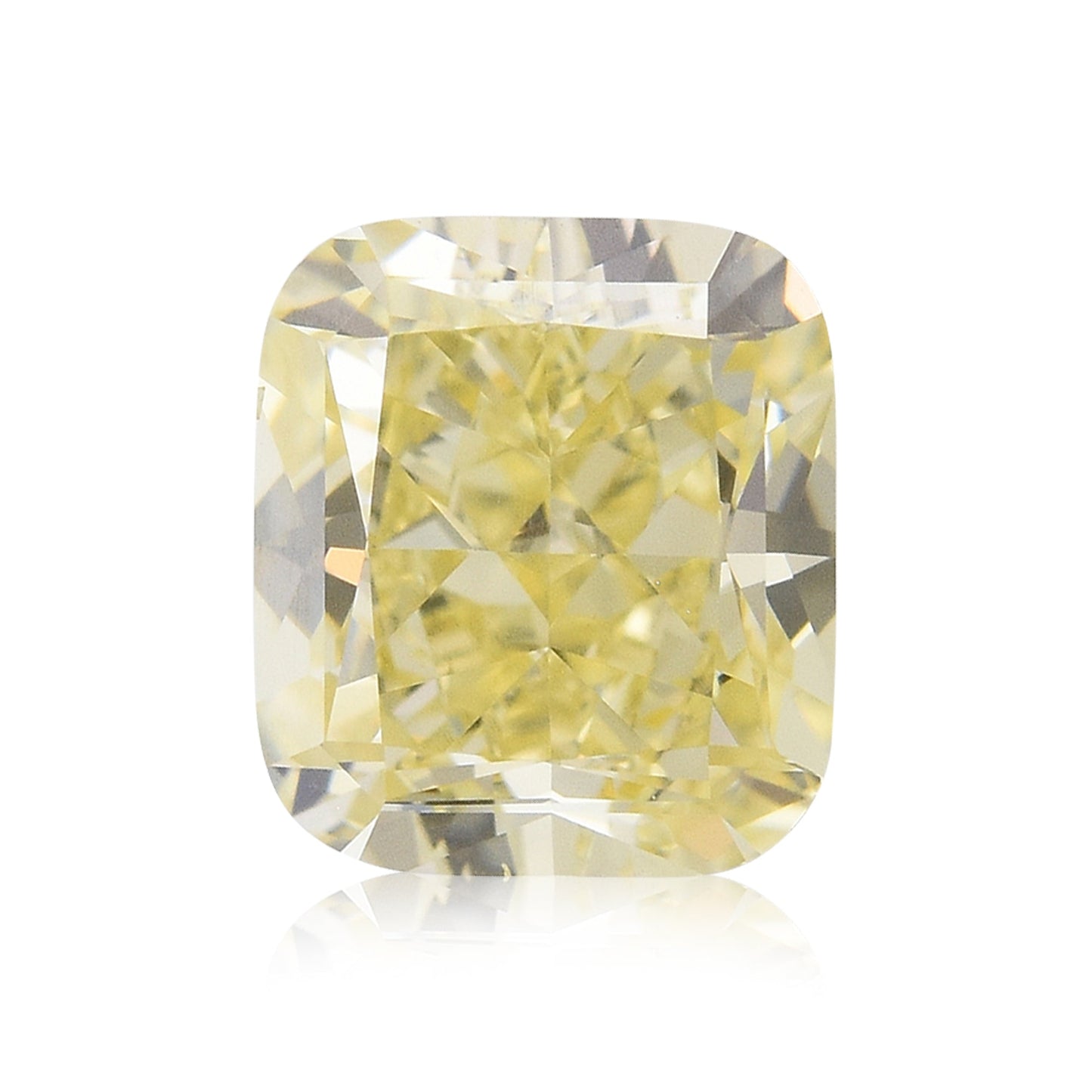 1,54 Karat Fancy Yellow Cushion Diamond VS2 GIA