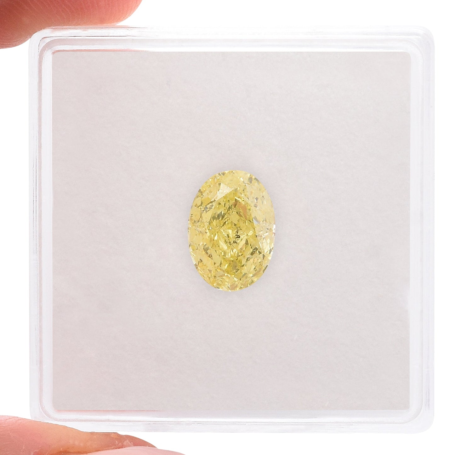 1.51 Carat Fancy Light Yellow Oval Diamond SI2 GIA