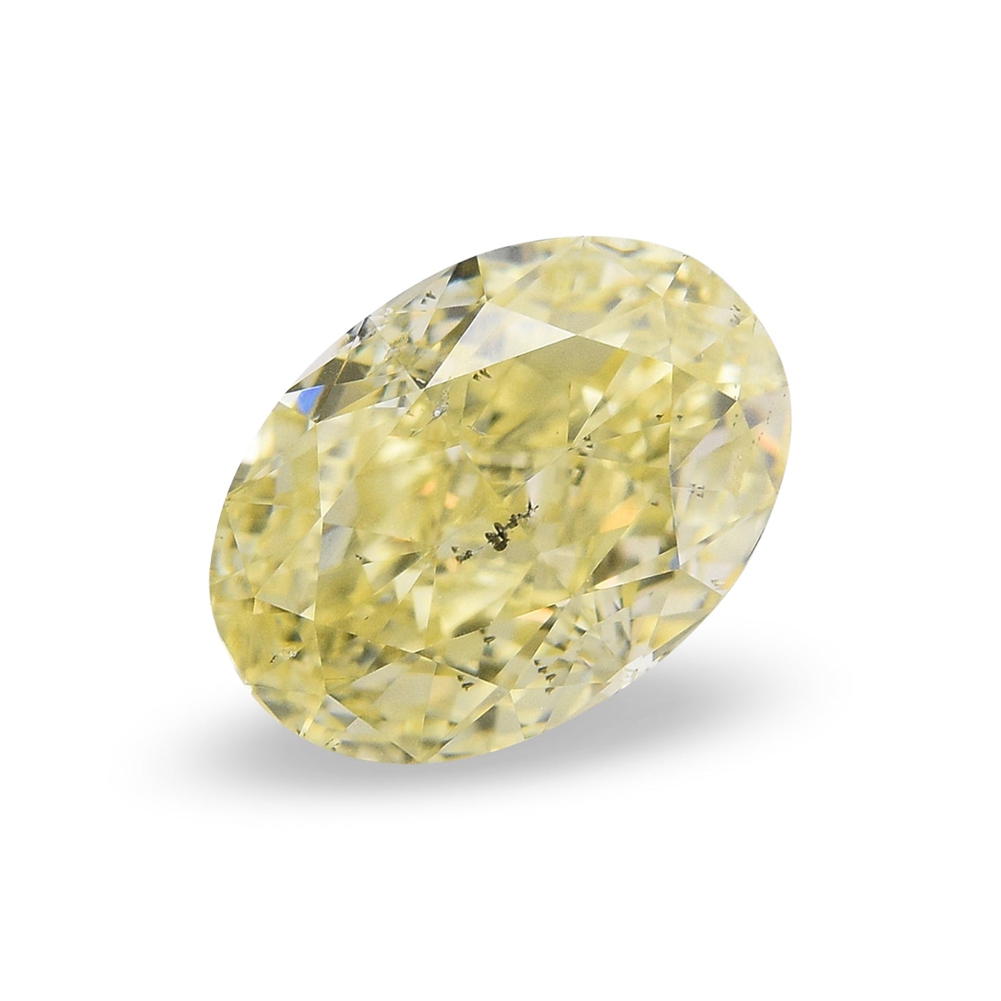 1.51 Carat Fancy Light Yellow Oval Diamond SI2 GIA