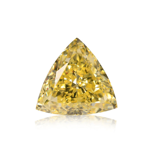 1,50 Karat Fancy Intense Yellow Triangle Diamond VS2 GIA