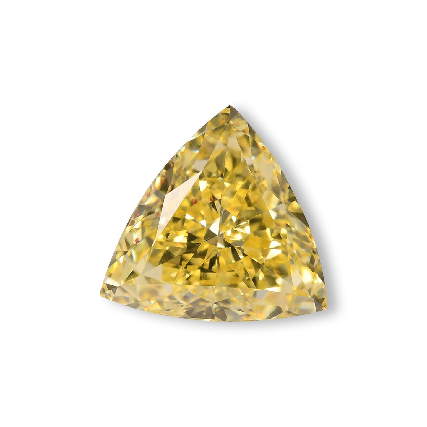 1.50 Carat Fancy Intense Yellow Triangle Diamond VS2 GIA