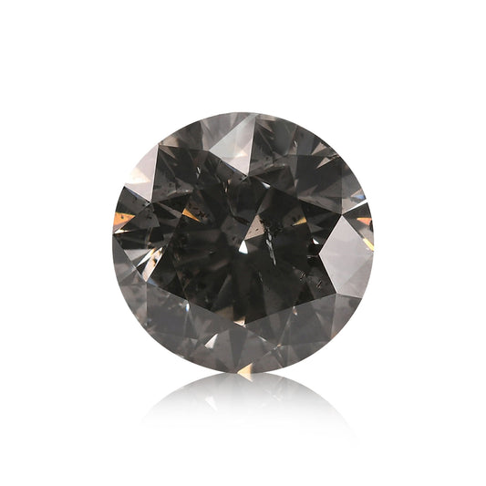 1,04 Karat Fancy Dark Gray Round Brilliant (I1) GIA