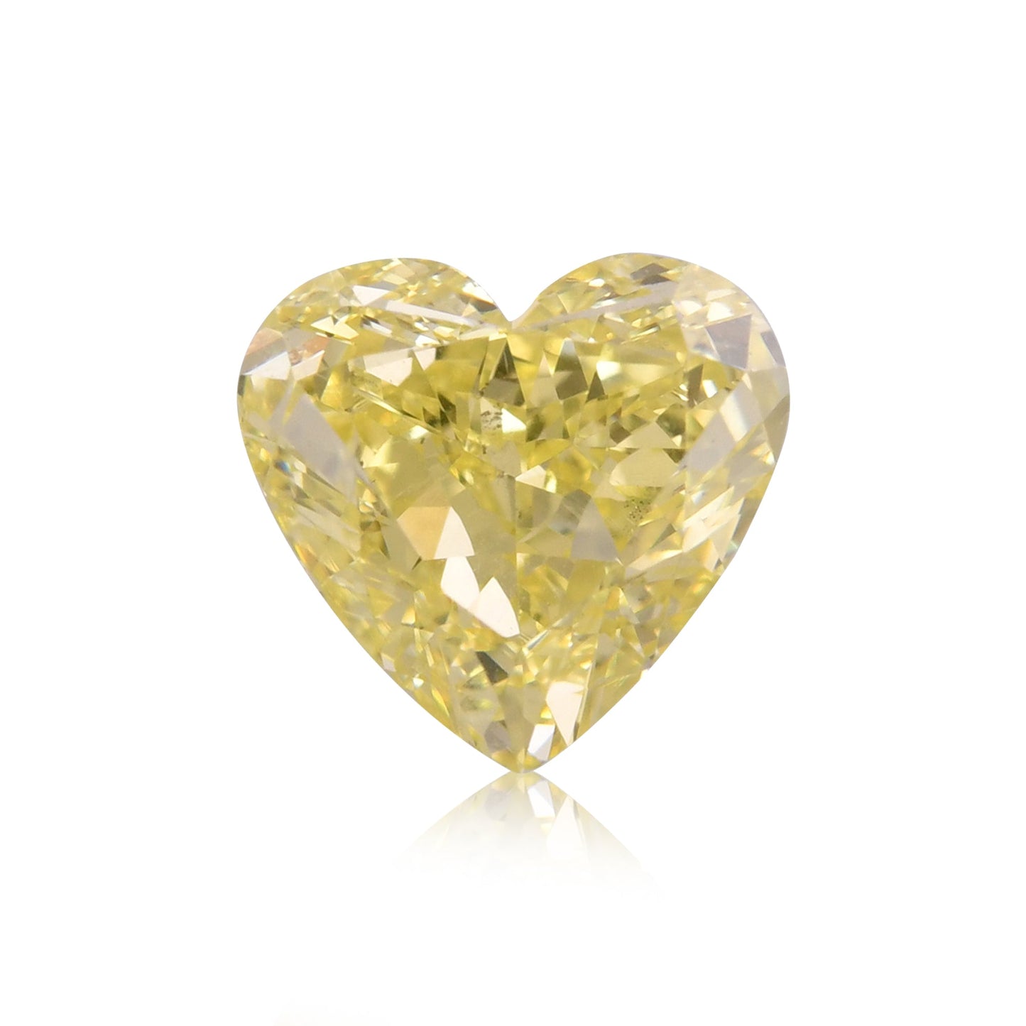 1.55 Carat Fancy Yellow HEART Diamond SI2 GIA
