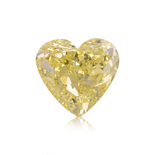 1.55 Carat Fancy Yellow HEART Diamond SI2 GIA