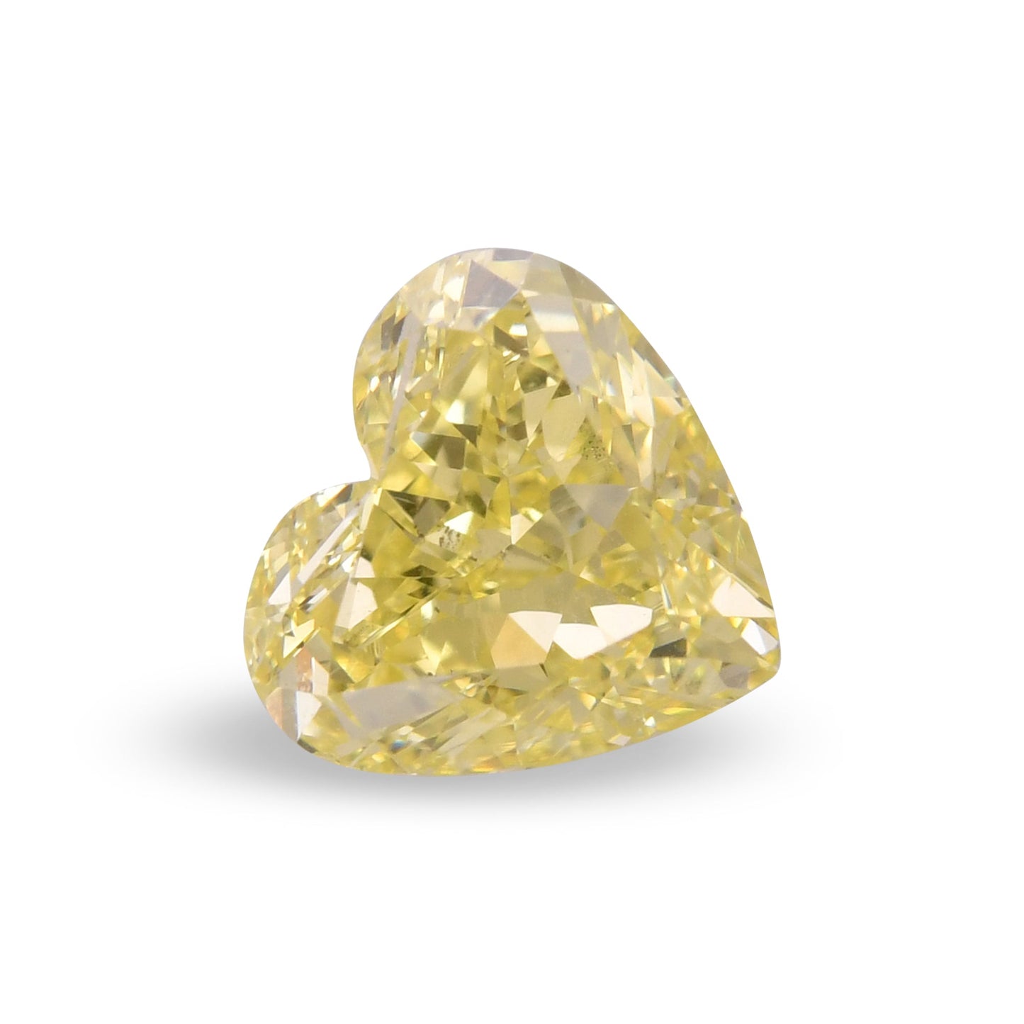 1.55 Carat Fancy Yellow HEART Diamond SI2 GIA