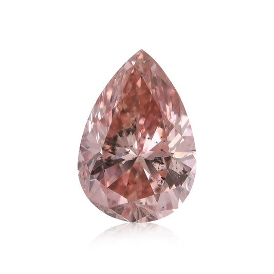 0,53 Karat Fancy Orange Pink Pear Diamond SI2 GIA