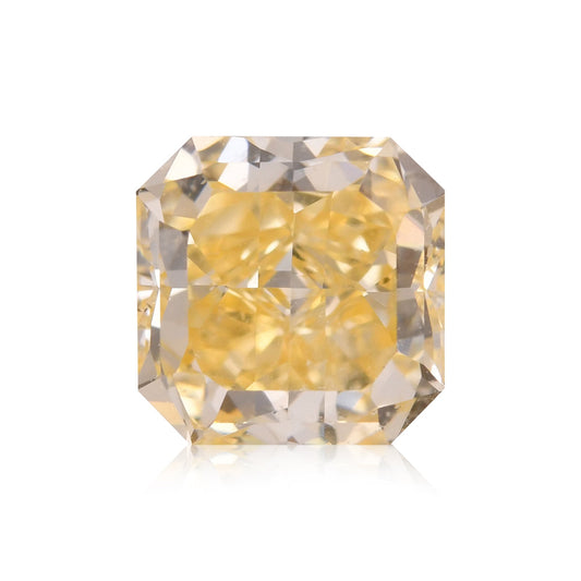 0.81 Carat Fancy Orangy Yellow Radiant Diamond SI2 GIA