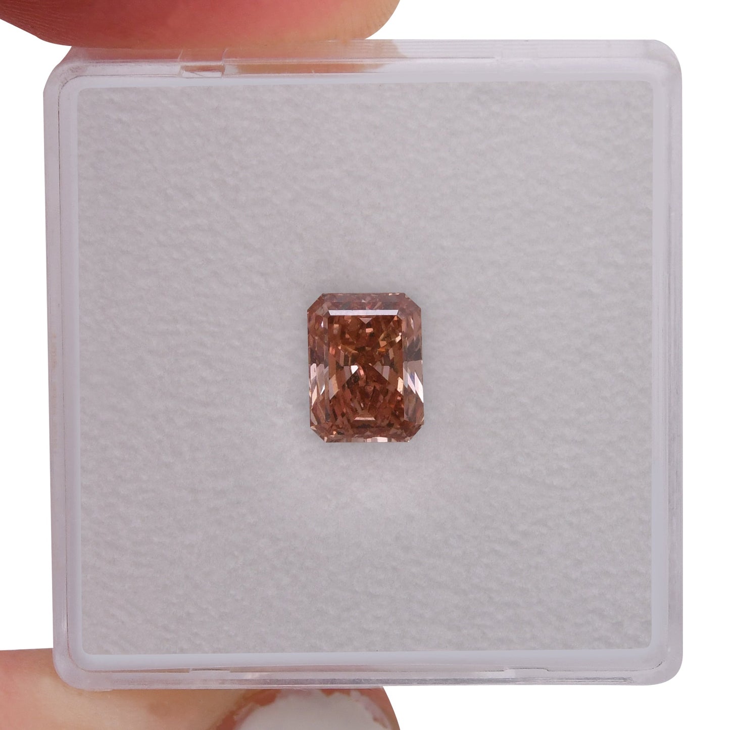 1.02 Carat Fancy Deep Brown Pink Radiant Diamond SI1 GIA