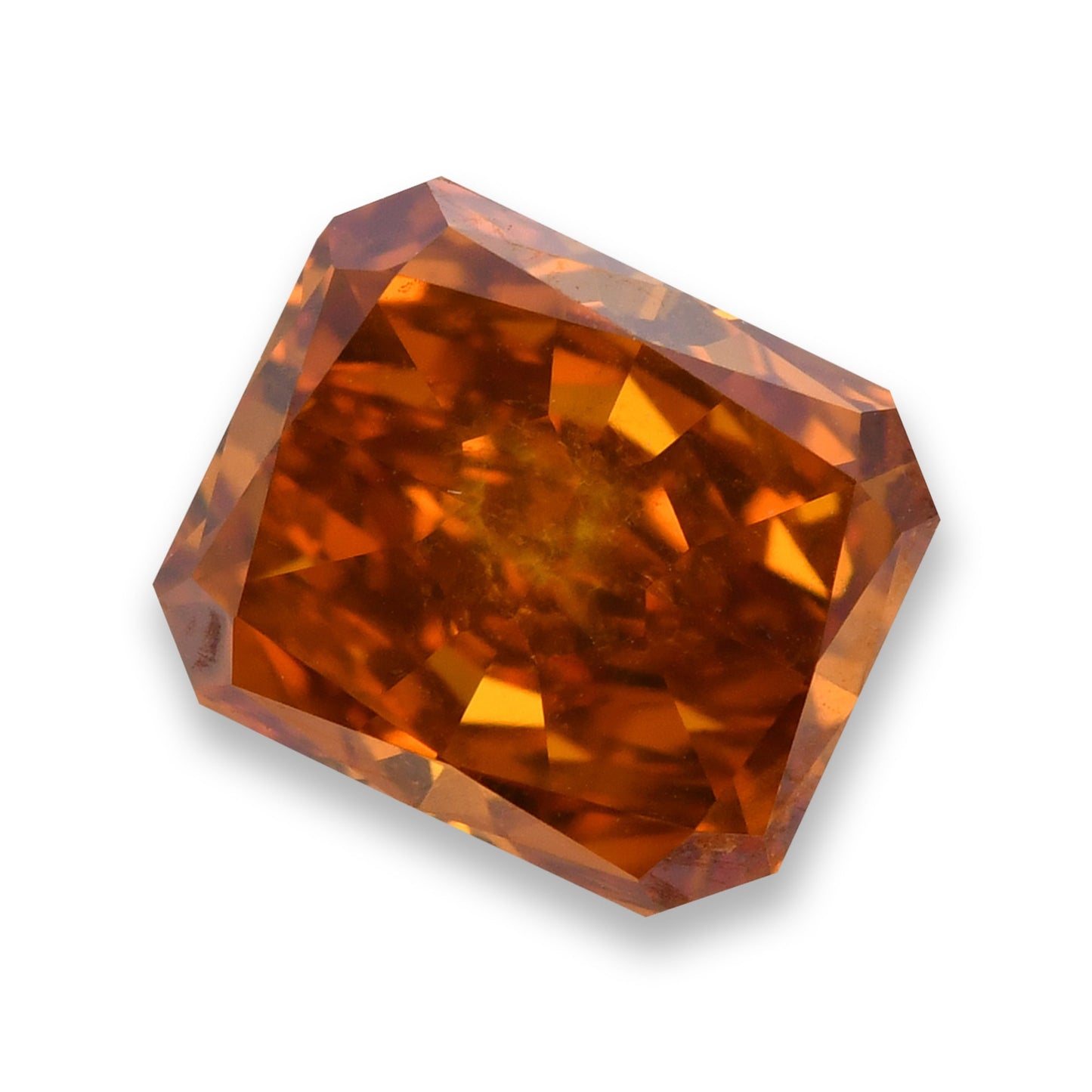 1,10 Karat Fancy Deep Brownish Orange Radiant Diamant SI2 GIA