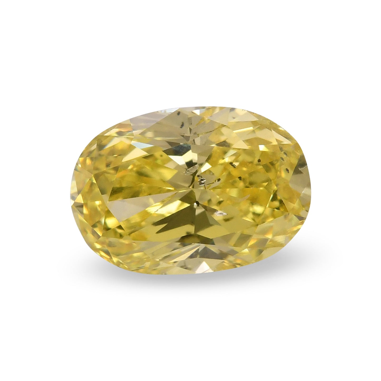 4.01 Carat Fancy Vivid Yellow Oval Diamond SI2 GIA