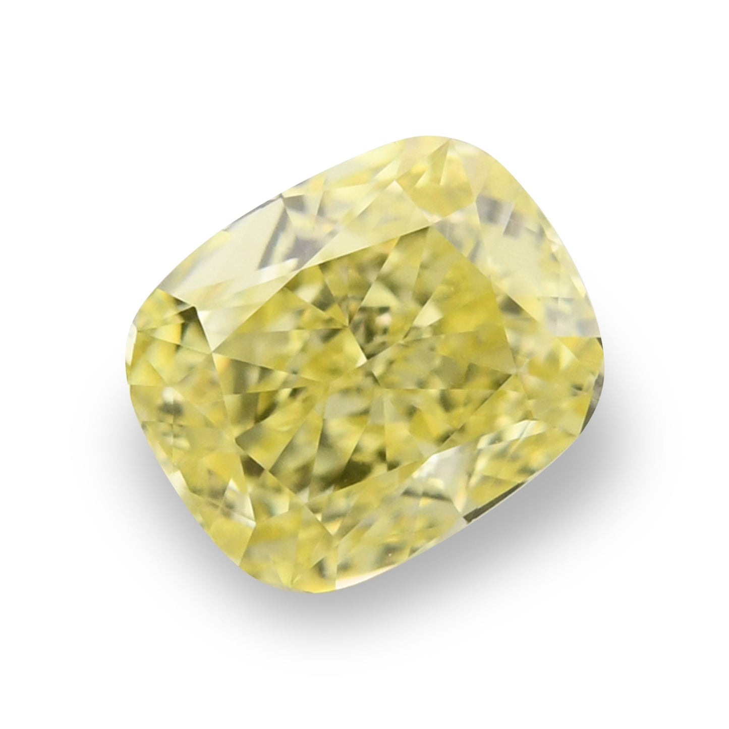 0,62 Karat Fancy Intense Yellow Cushion Diamond VS1 GIA