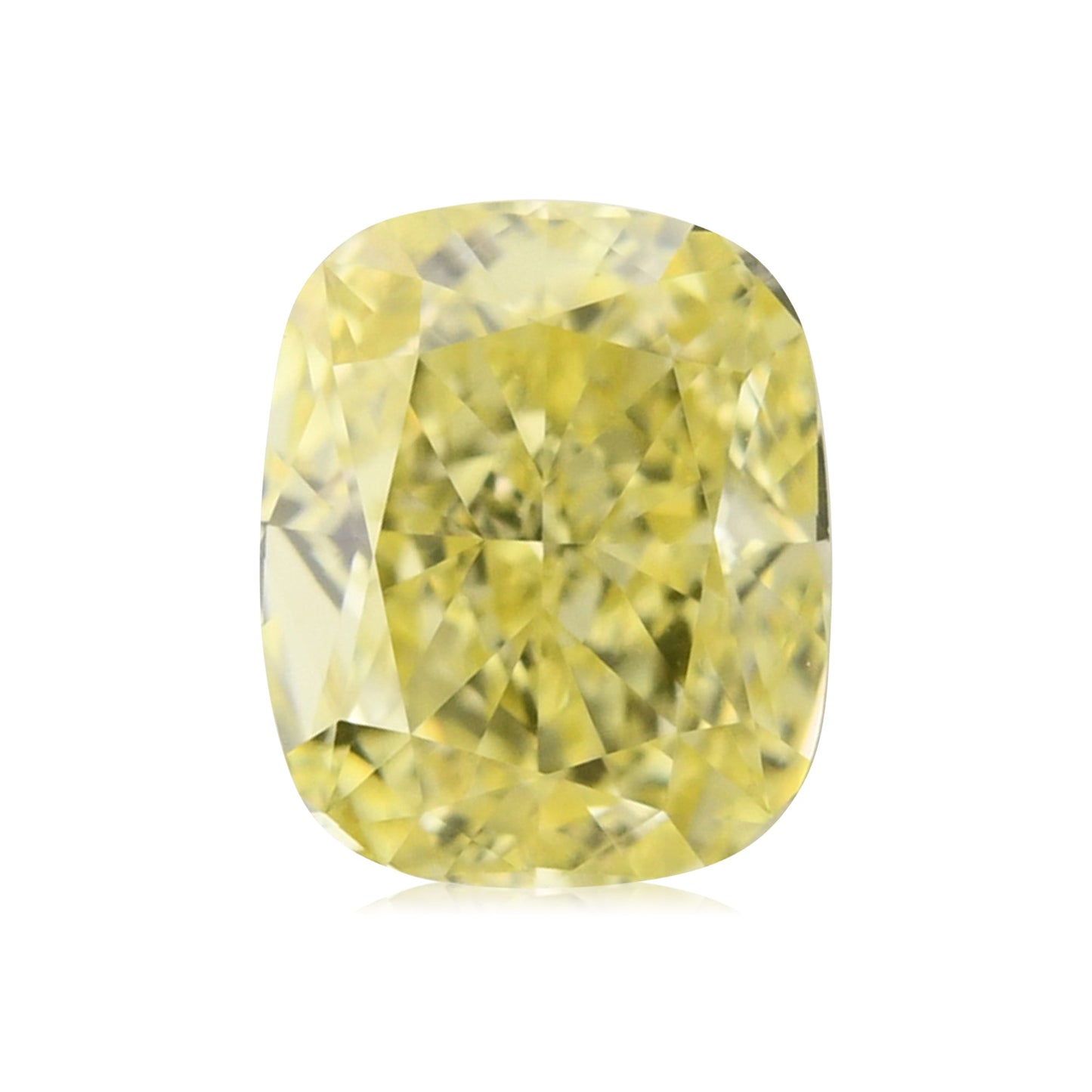 0,62 Karat Fancy Intense Yellow Cushion Diamond VS1 GIA
