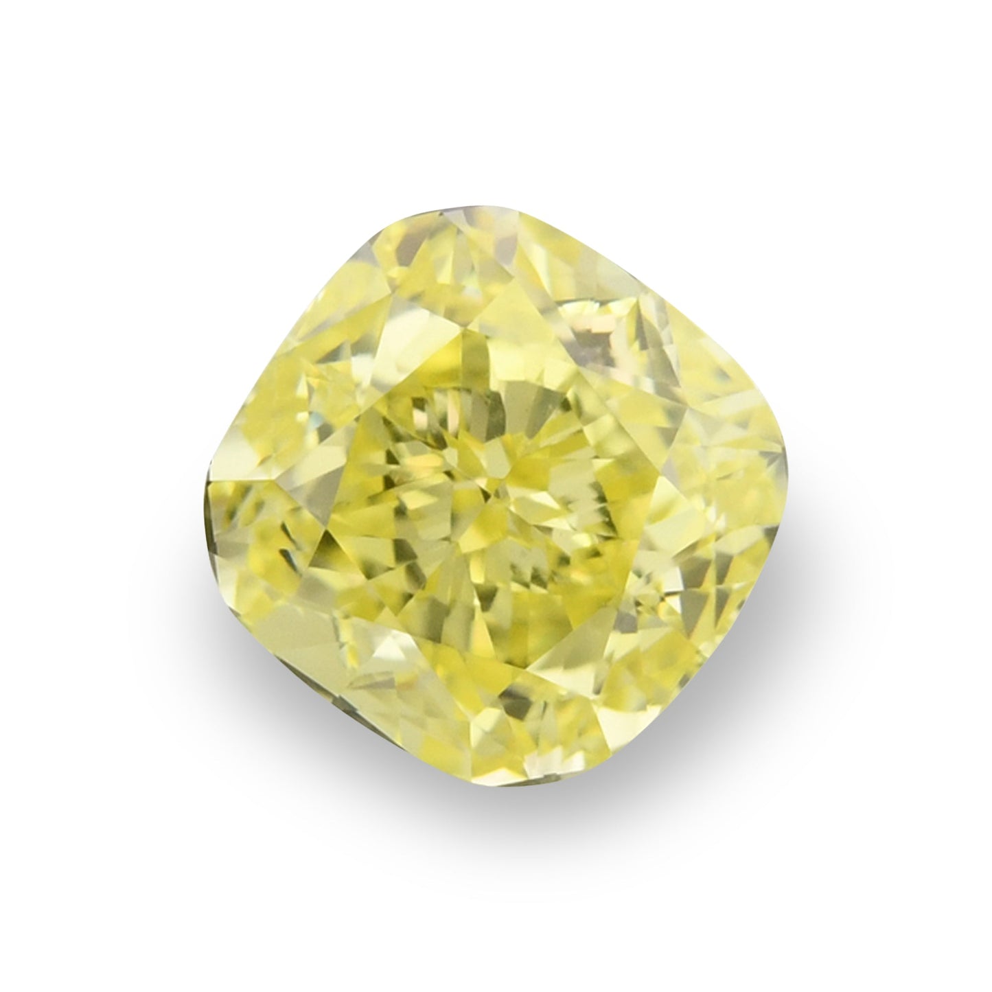 0,64 Karat Fancy Intense Yellow Cushion Diamond VVS1 GIA