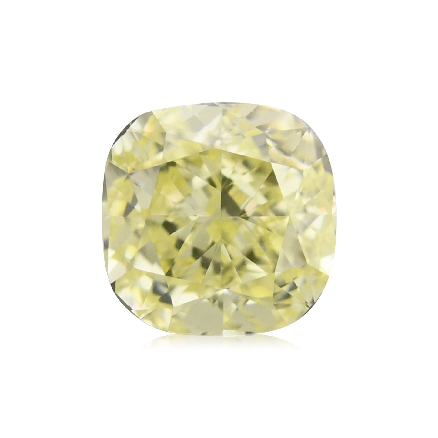0,65 Karat Fancy Light Yellow Cushion Diamond VVS2 GIA