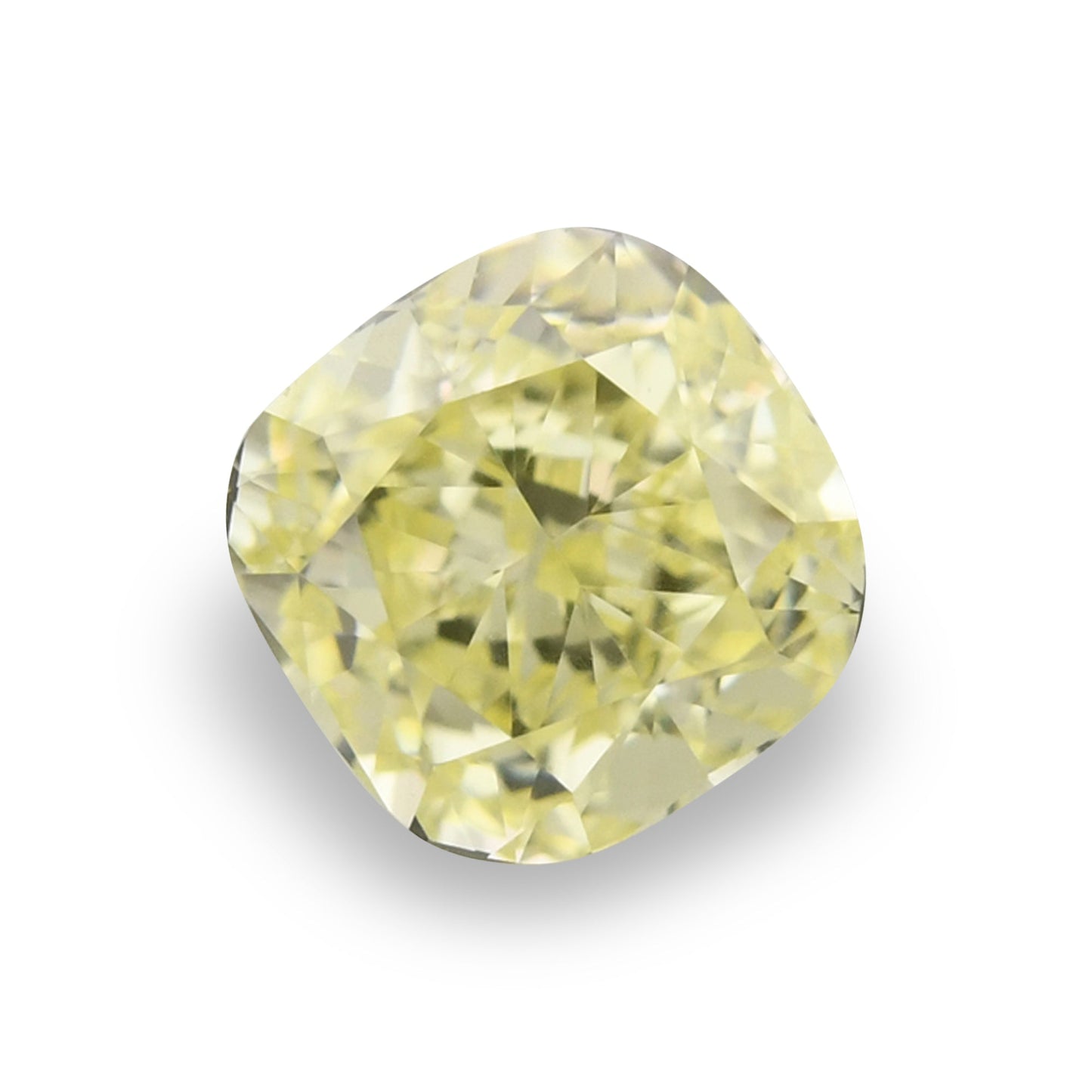 0,65 Karat Fancy Light Yellow Cushion Diamond VVS2 GIA