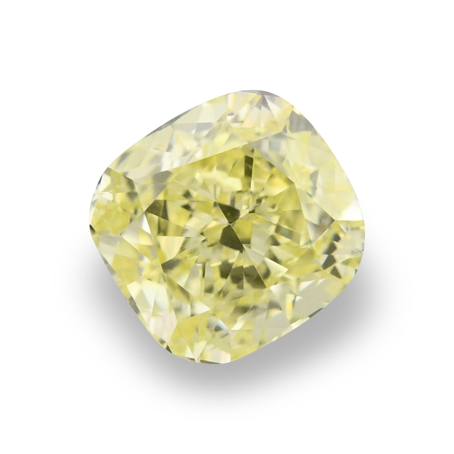 0,65 Karat Fancy Yellow Cushion Diamond VVS2 GIA