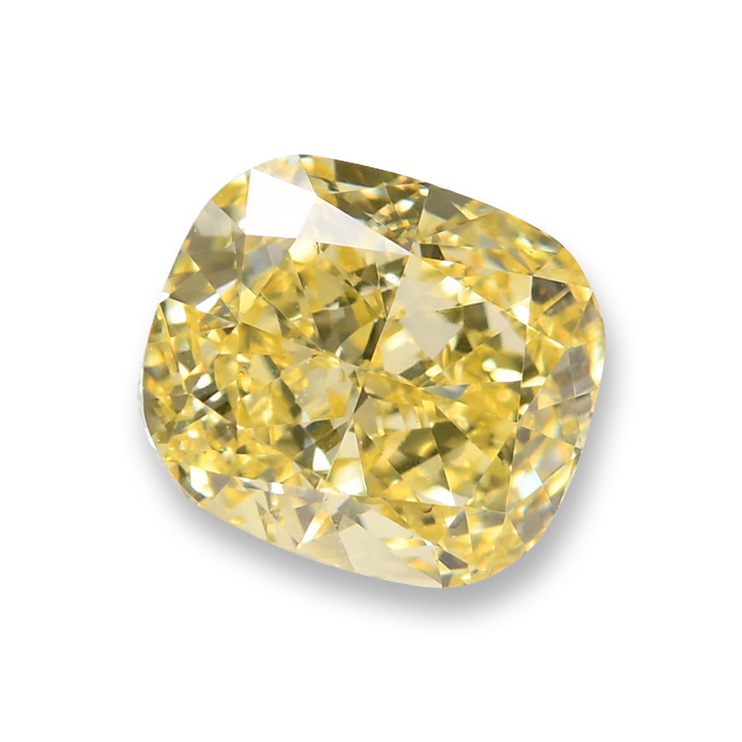 0,73 Karat Fancy Intense Yellow Cushion Diamond VS1 GIA