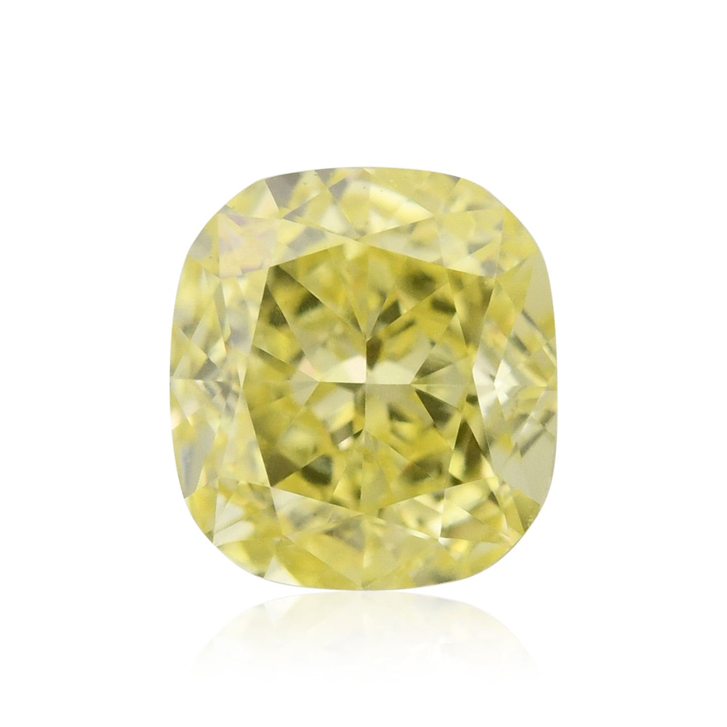 0,53 Karat Fancy Intense Yellow Cushion Diamond VS1 GIA