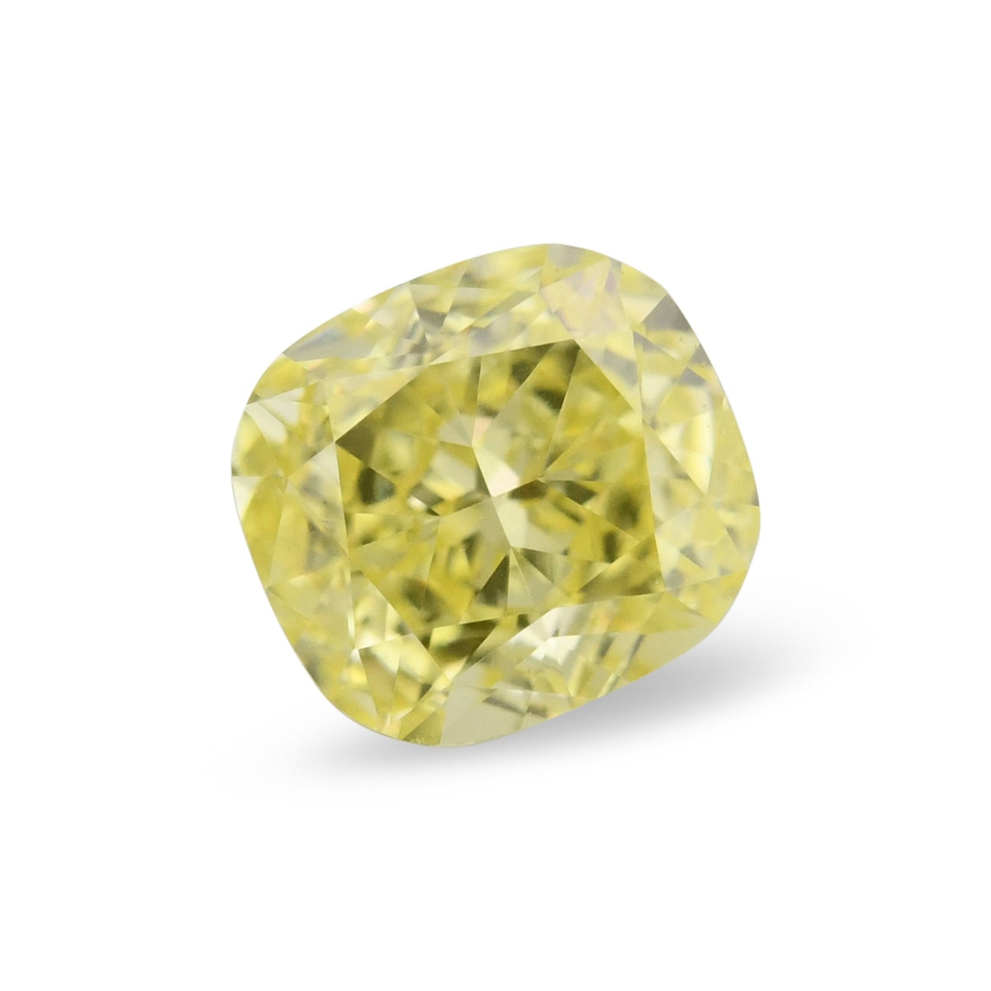 0,53 Karat Fancy Intense Yellow Cushion Diamond VS1 GIA