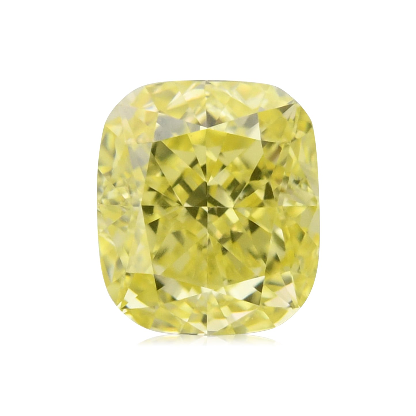 0,73 Karat Fancy Intense Yellow Cushion Diamond VS2 GIA