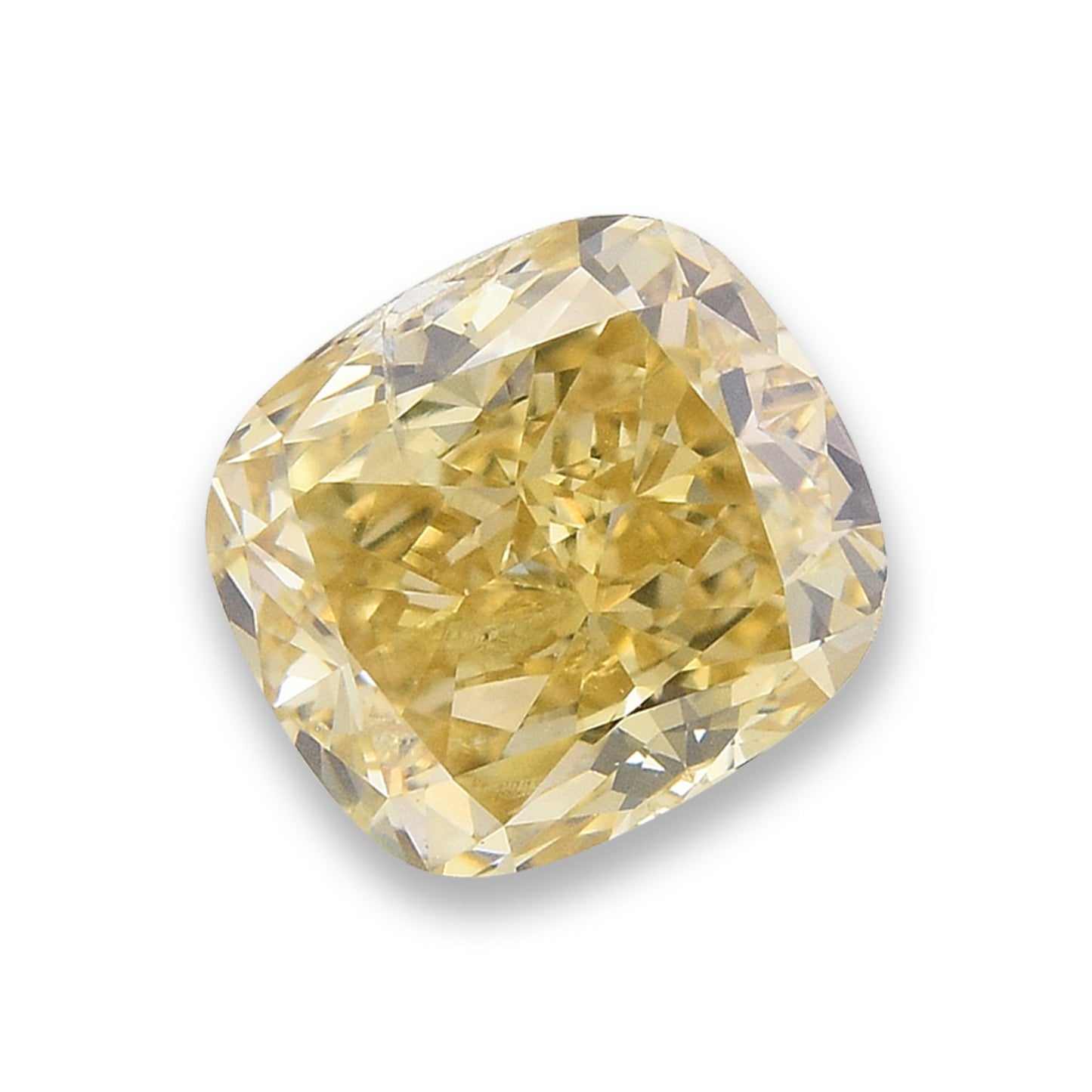 1.02 Carat Fancy Brownish Yellow Cushion Diamond I1 GIA