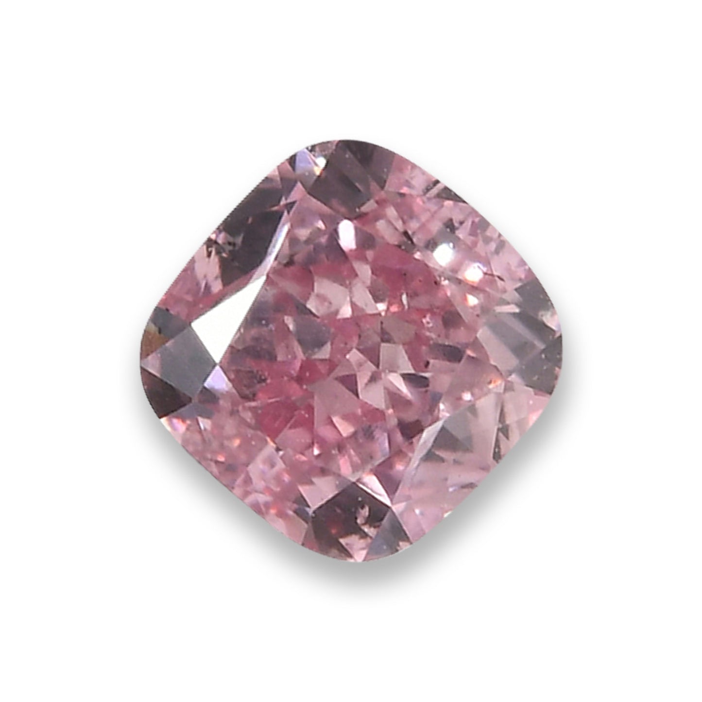 0,31 Karat Fancy Intense Purplish Pink Cushion Diamond SI1 GIA