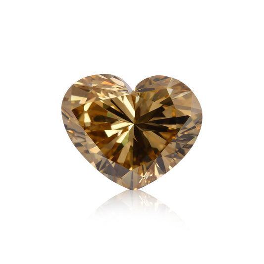 5,04 Karat Fancy Deep Brownish Yellow Heart Diamant VS1 GIA