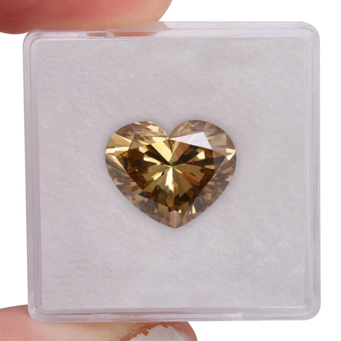 5.04 Carat Fancy Deep Brownish Yellow HEART Diamond VS1 GIA