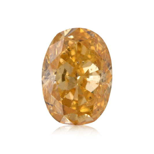 0,40 Karat Fancy Intense Orange Yellow Ovaler Diamant I1 GIA