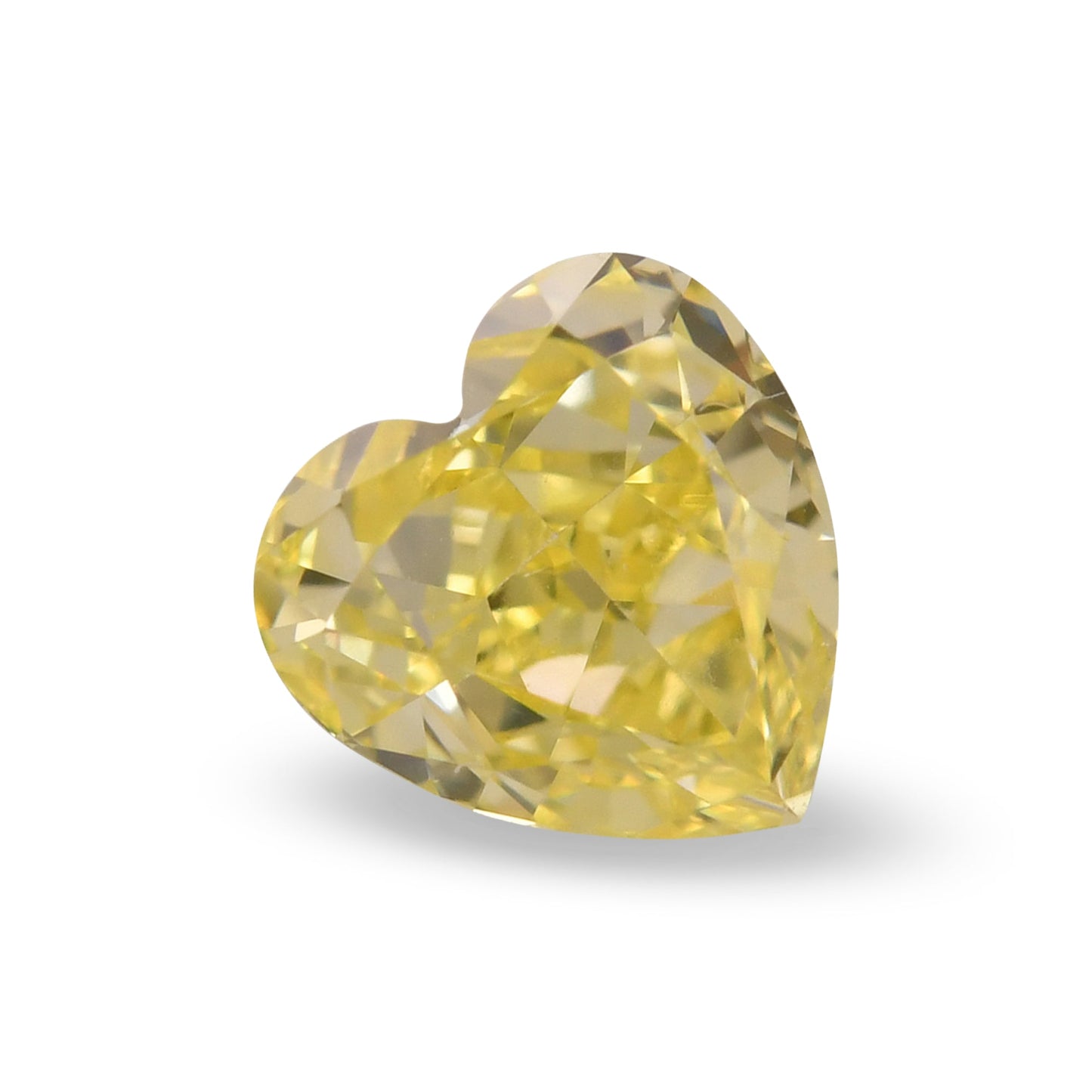 0.40 Carat Fancy Intense Yellow HEART Diamond VS2 GIA