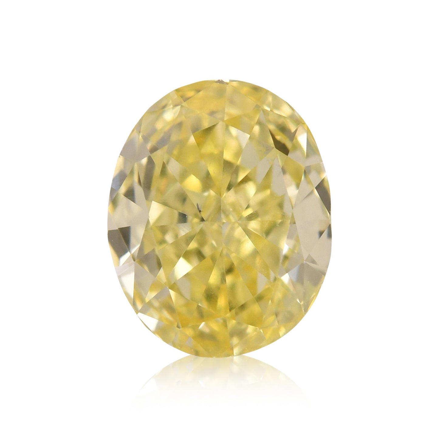 0.46 Carat Fancy Intense Yellow Oval Diamond VS2 GIA