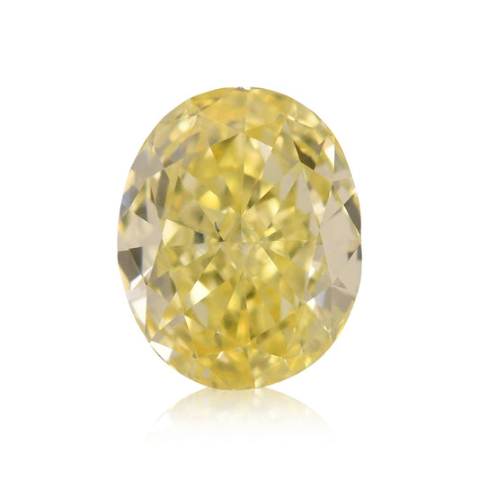 0,46 Karat Fancy Intense Yellow Oval Diamond VS2 GIA