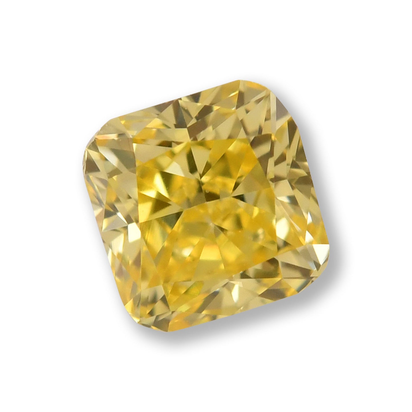 0.28 Carat Fancy Vivid Yellow Cushion Diamond VS2 GIA