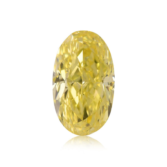 0,30 Karat Fancy Vivid Yellow Oval Diamond VS1 GIA
