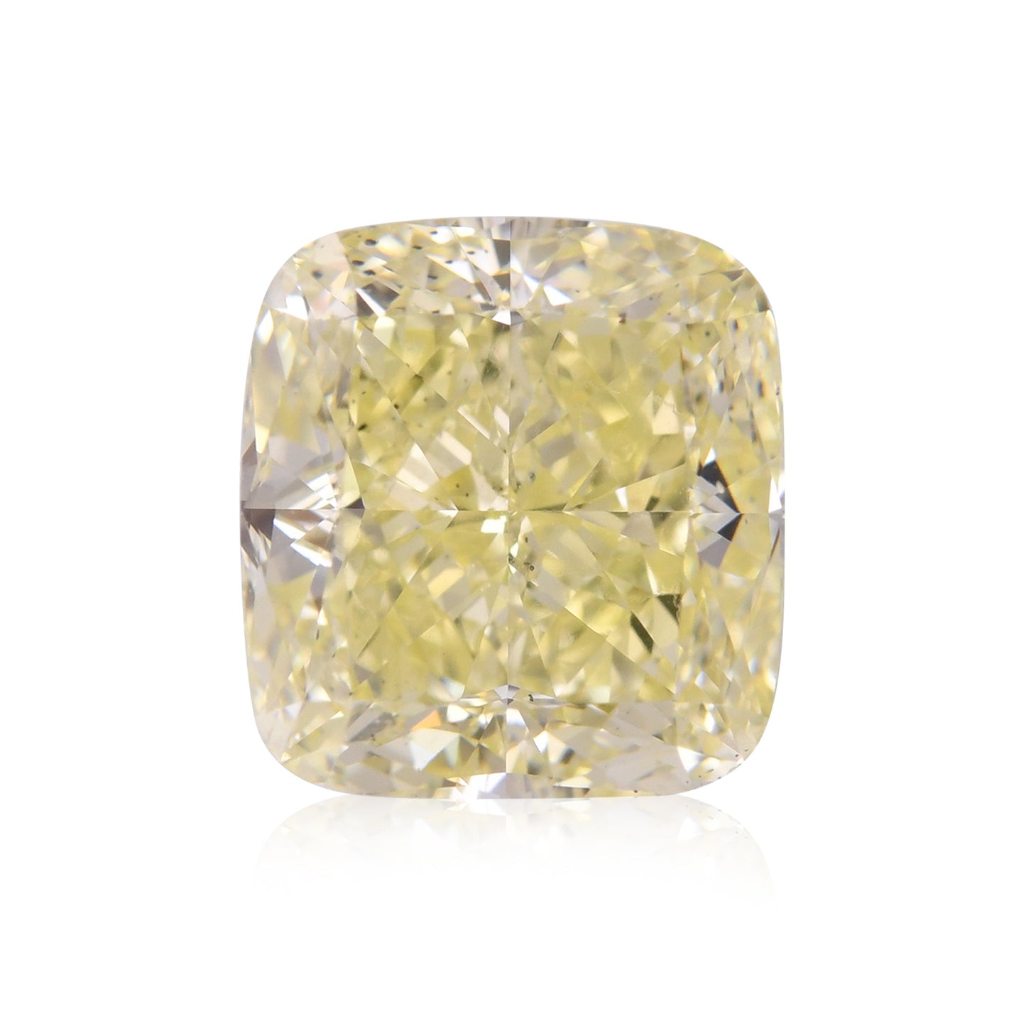 5,10 Karat Fancy Light Yellow Cushion Diamond SI1 GIA