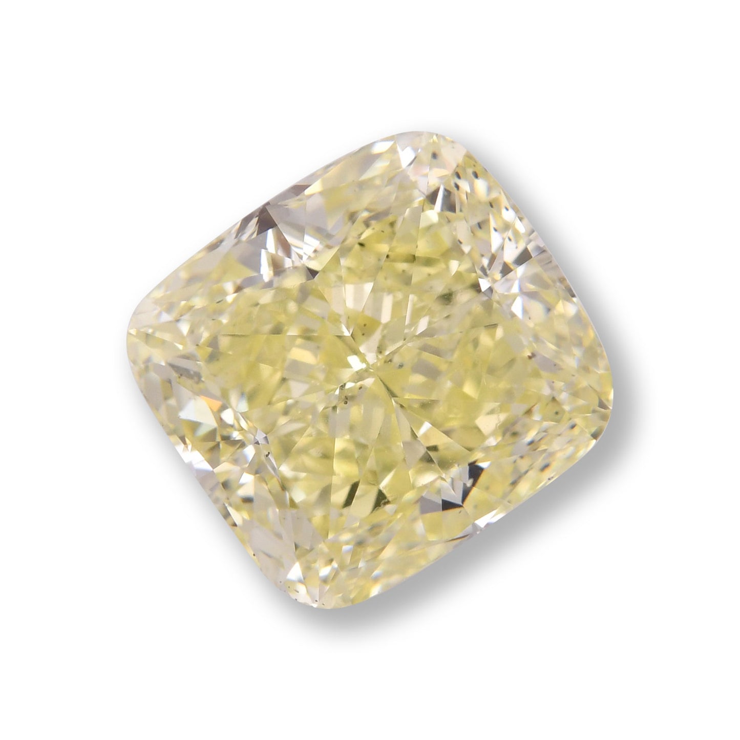 5,10 Karat Fancy Light Yellow Cushion Diamond SI1 GIA