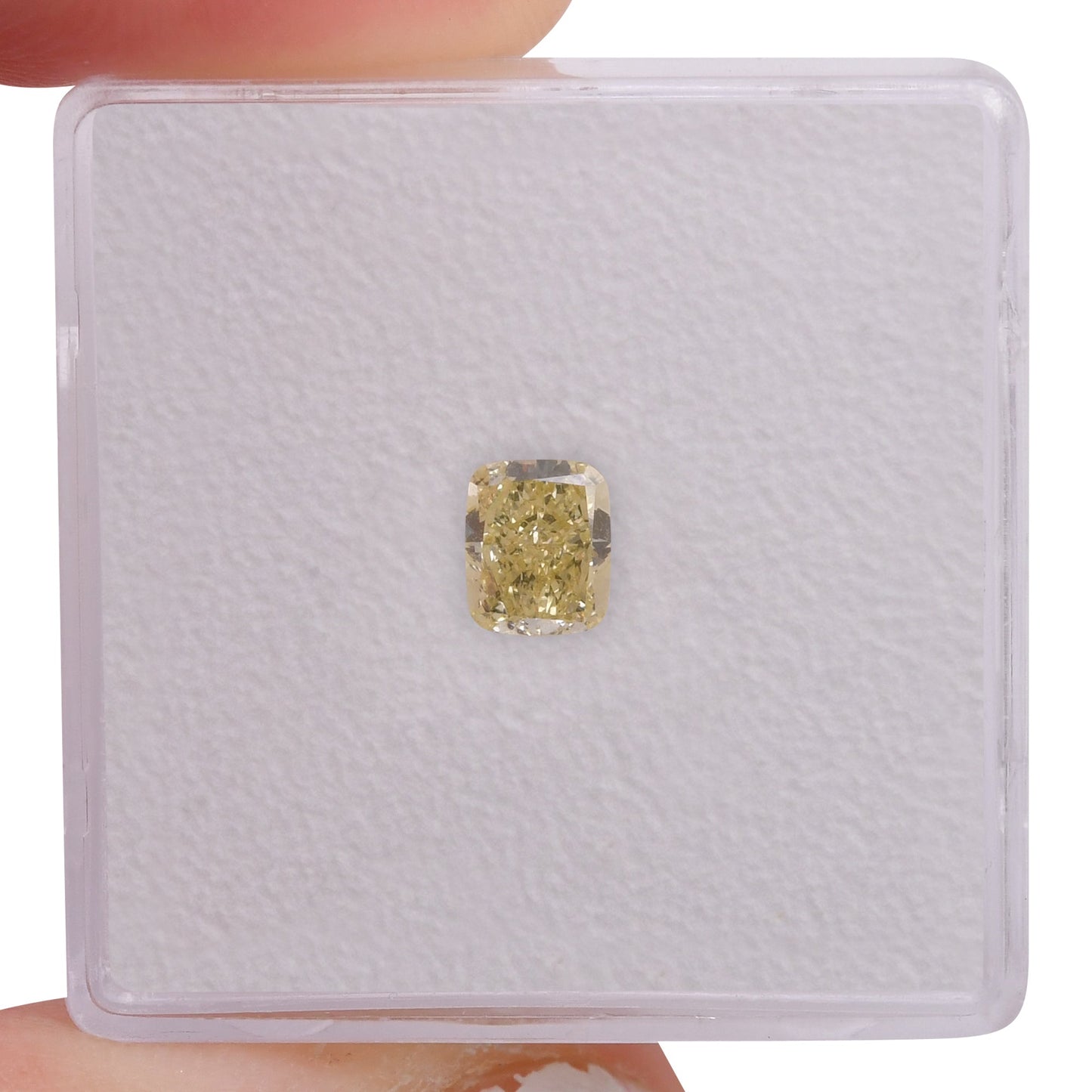 0,50 Karat Fancy Yellow Cushion Diamond VS1 GIA