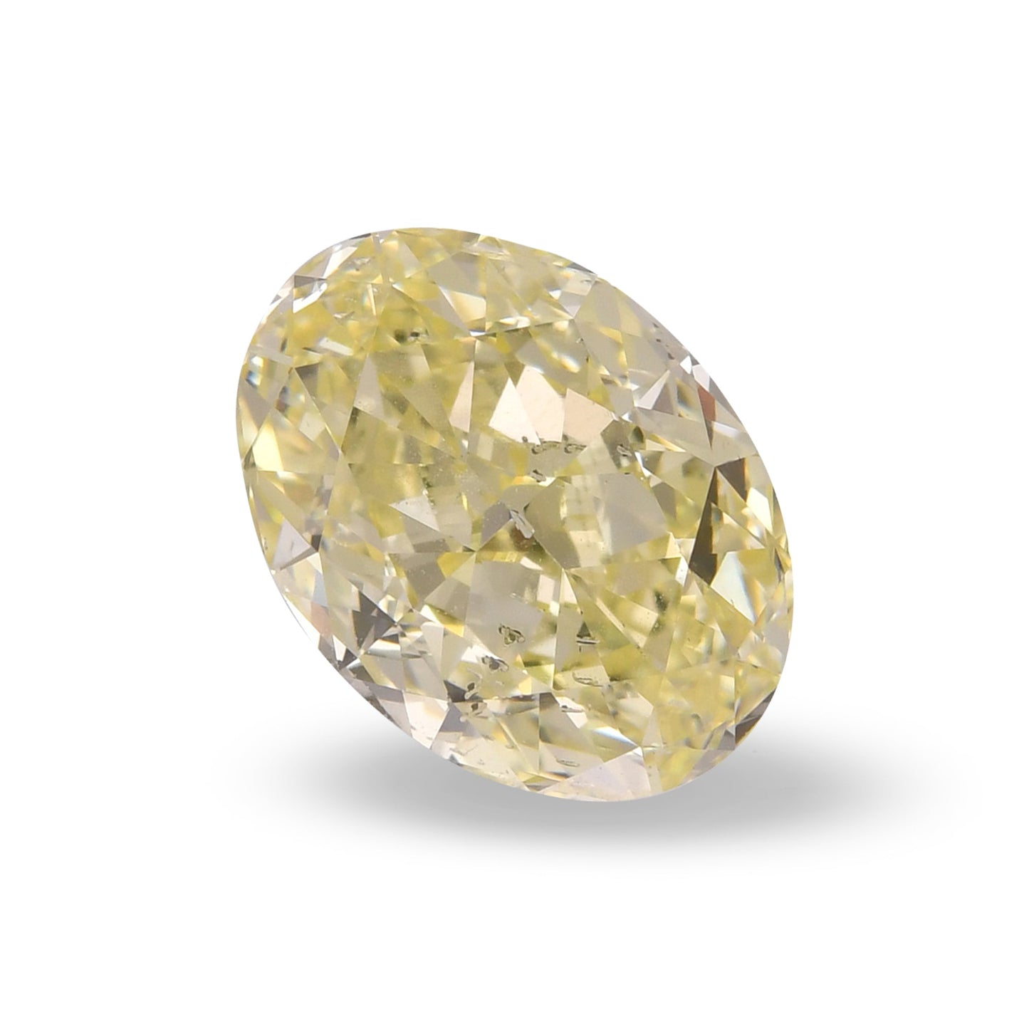 4.22 Carat Fancy Light Yellow Oval Diamond (SI1) GIA