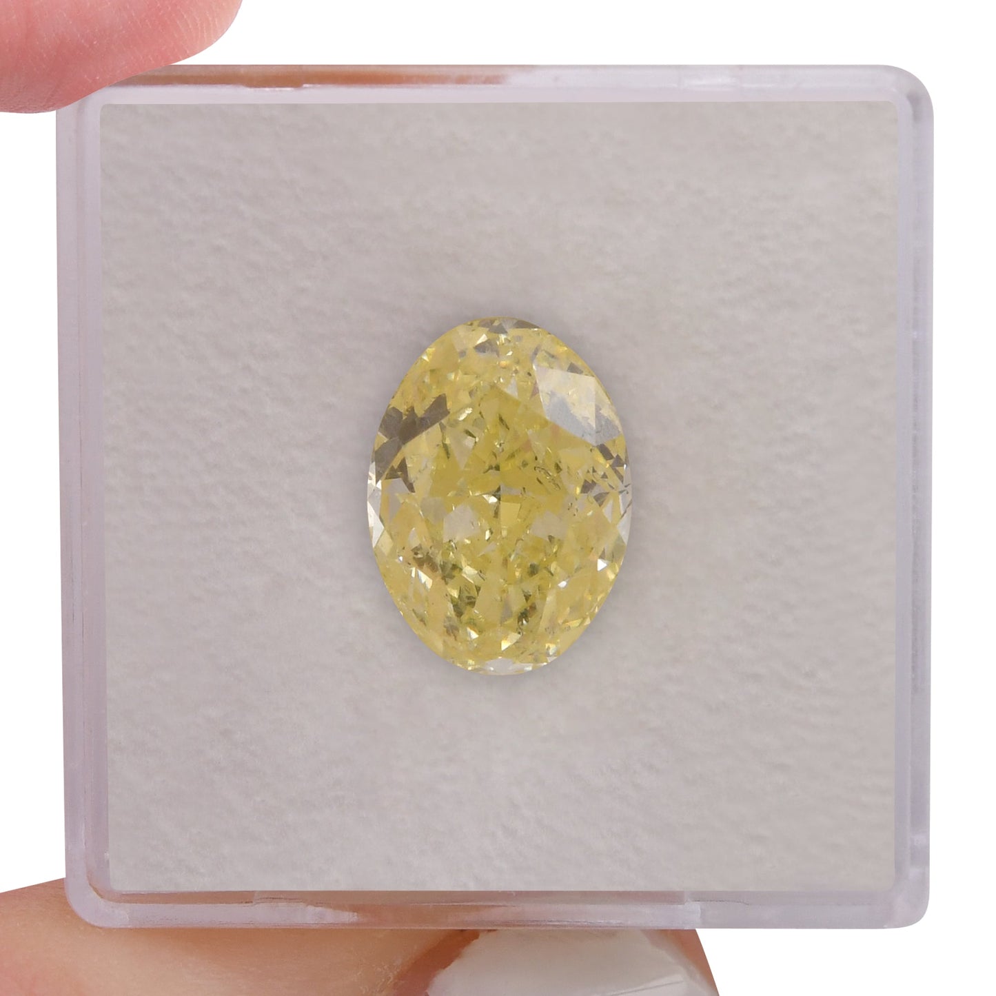 4.22 Carat Fancy Light Yellow Oval Diamond (SI1) GIA