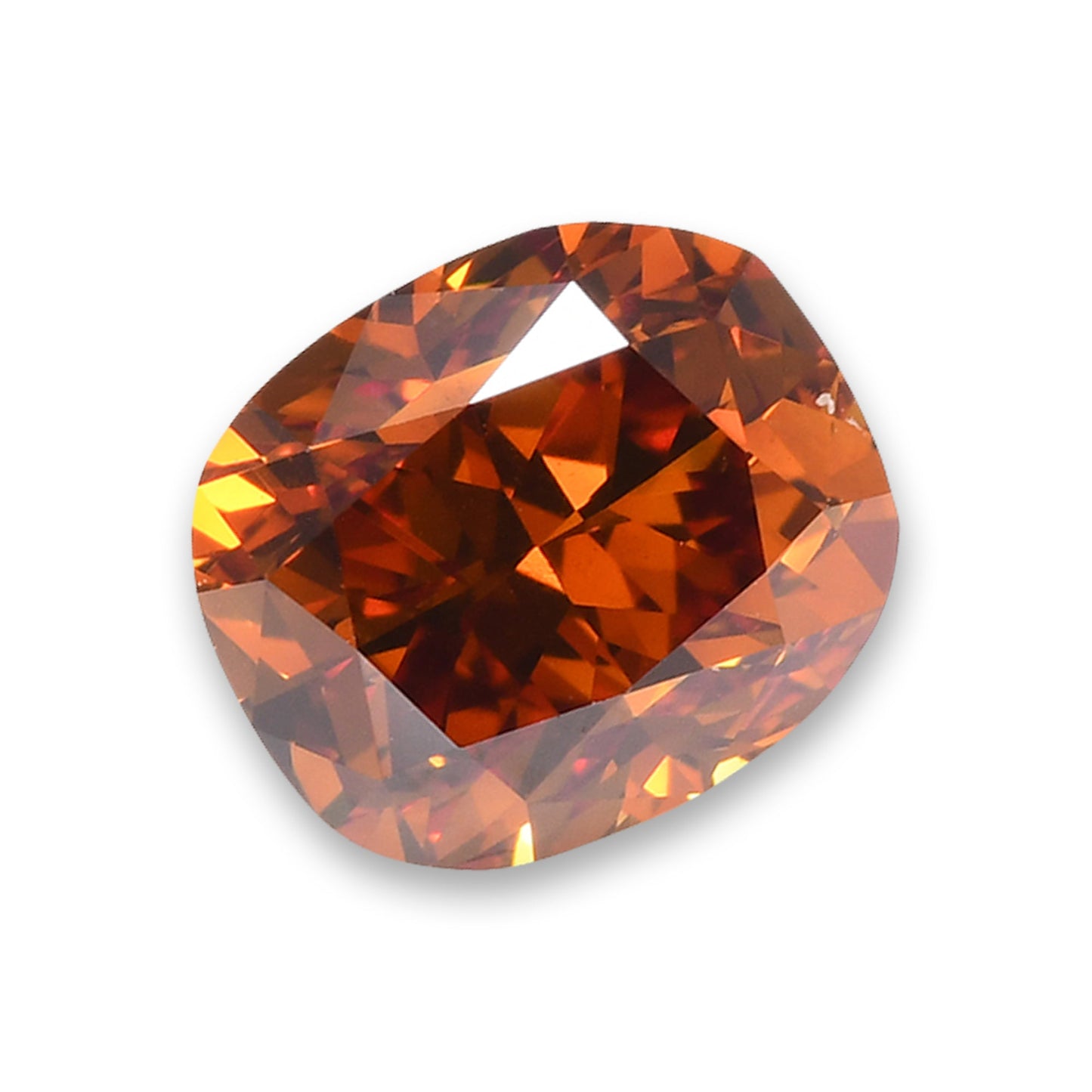 1,08 Karat Fancy Deep Yellowish Orange Cushion Diamond SI1 GIA
