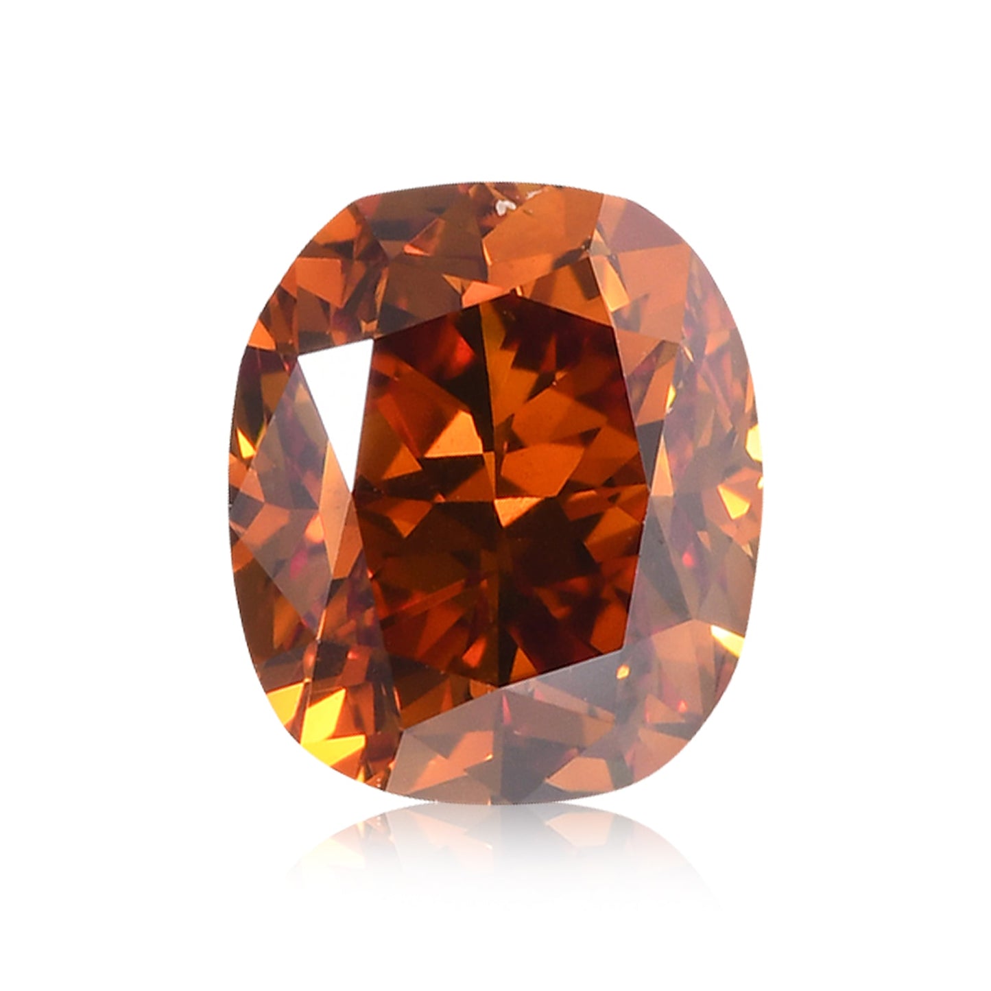1,08 Karat Fancy Deep Yellowish Orange Cushion Diamond SI1 GIA