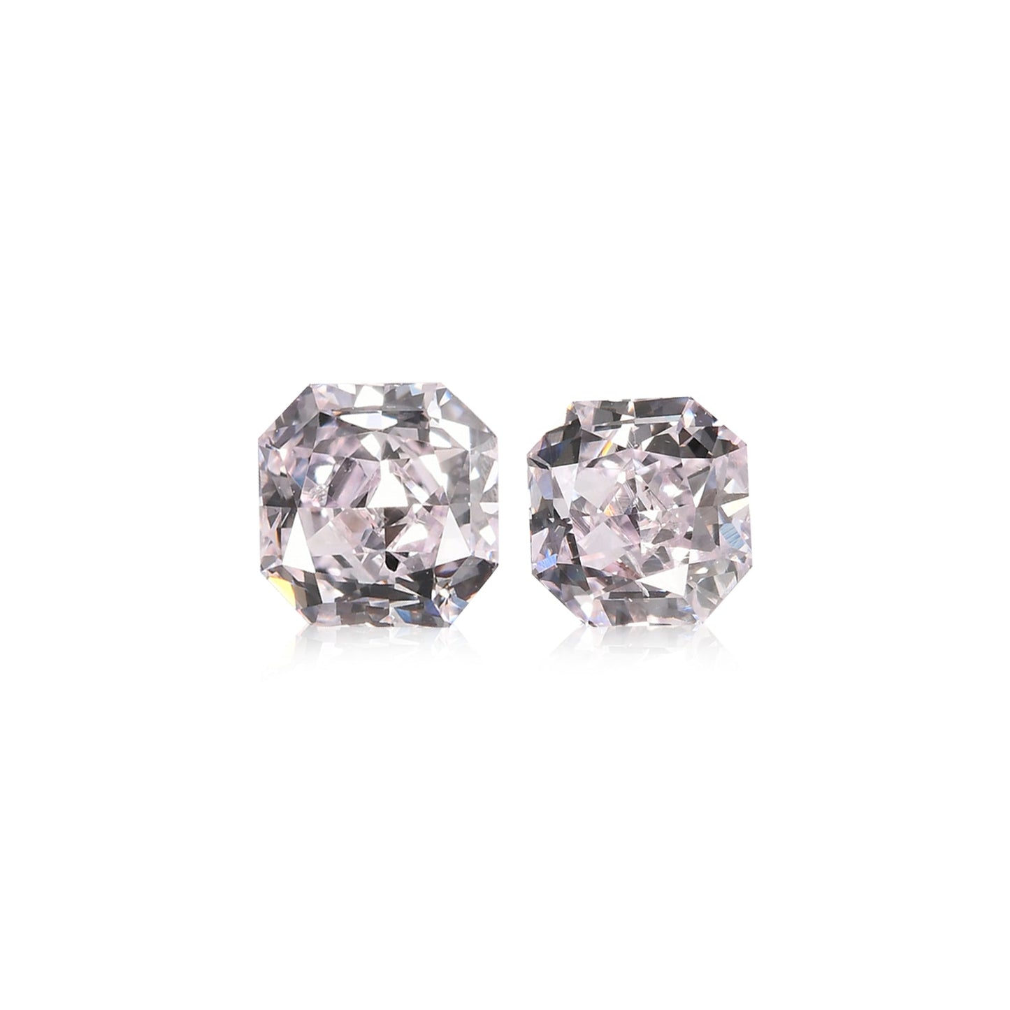 0,75 Karat zartrosa, strahlende Diamanten (I1)