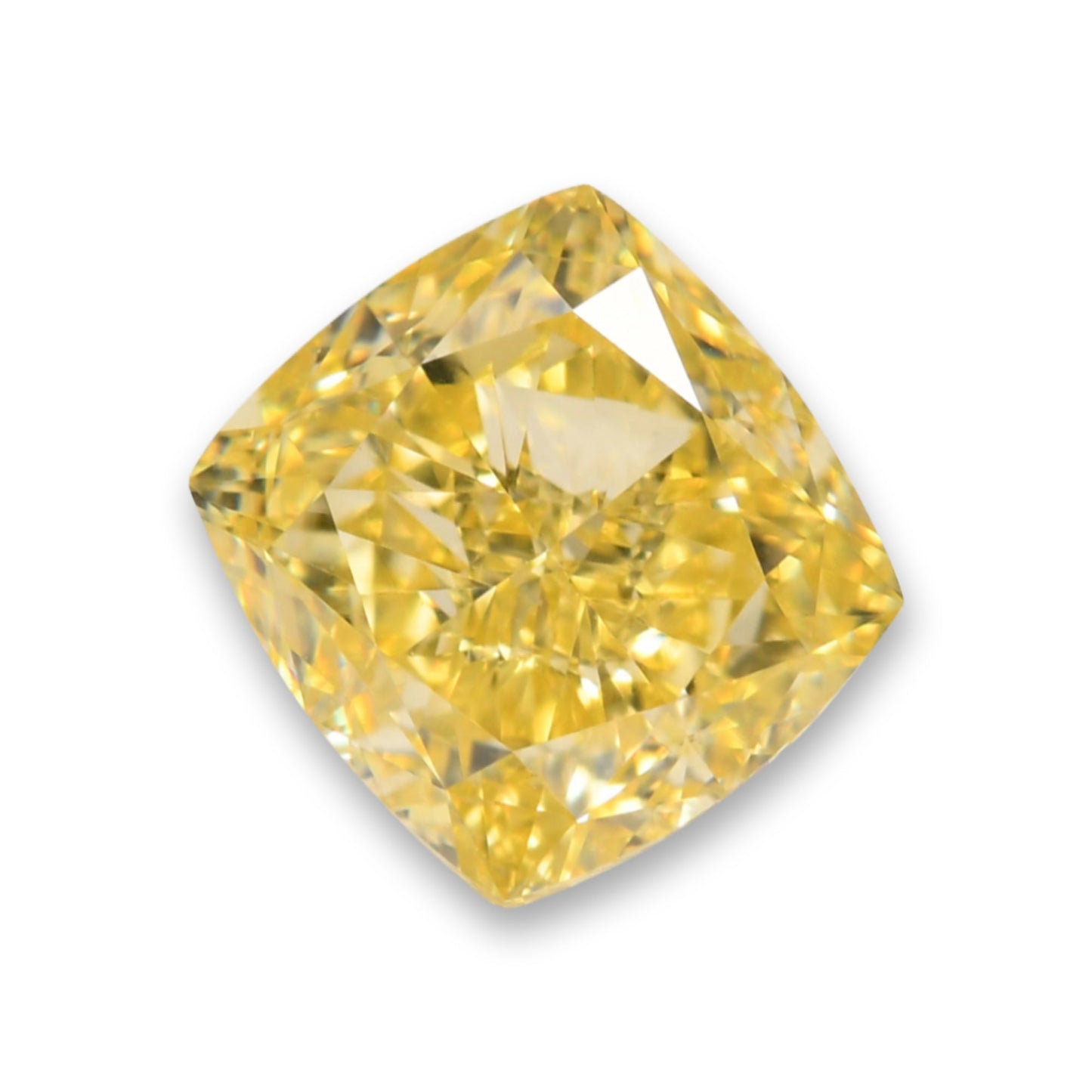 1.11 Carat Fancy Intense Yellow Cushion Diamond VS1 GIA