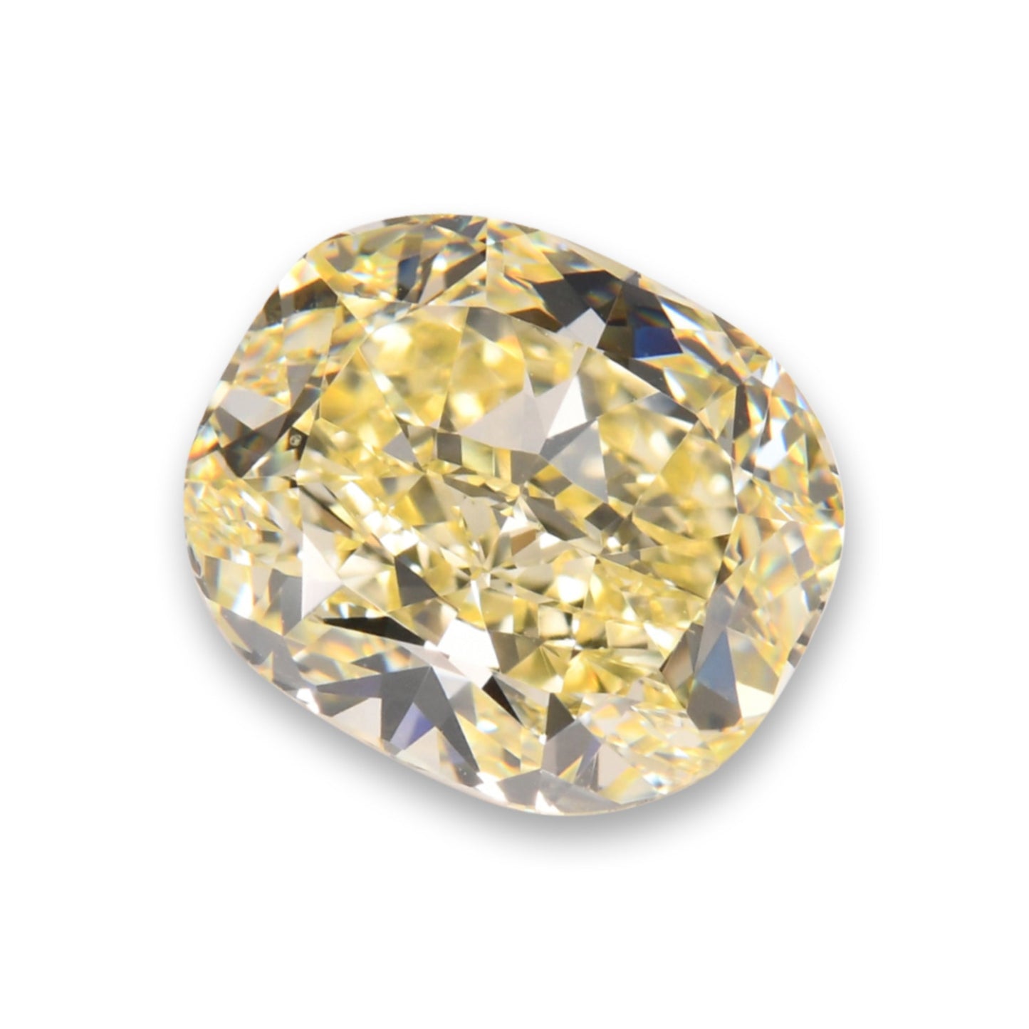 2.20 Carat Light Yellow Cushion Diamond VS1 GIA