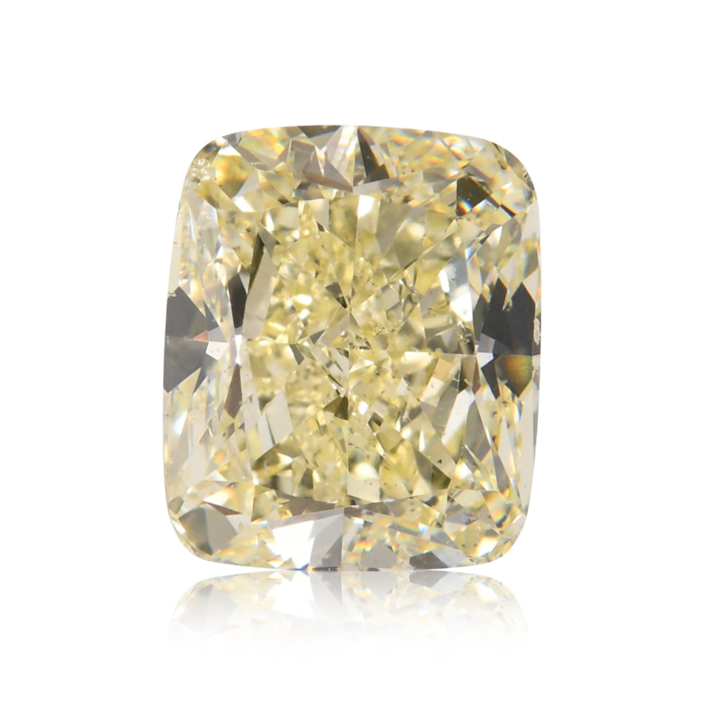 2.25 Carat Light Yellow Cushion Diamond SI2 GIA