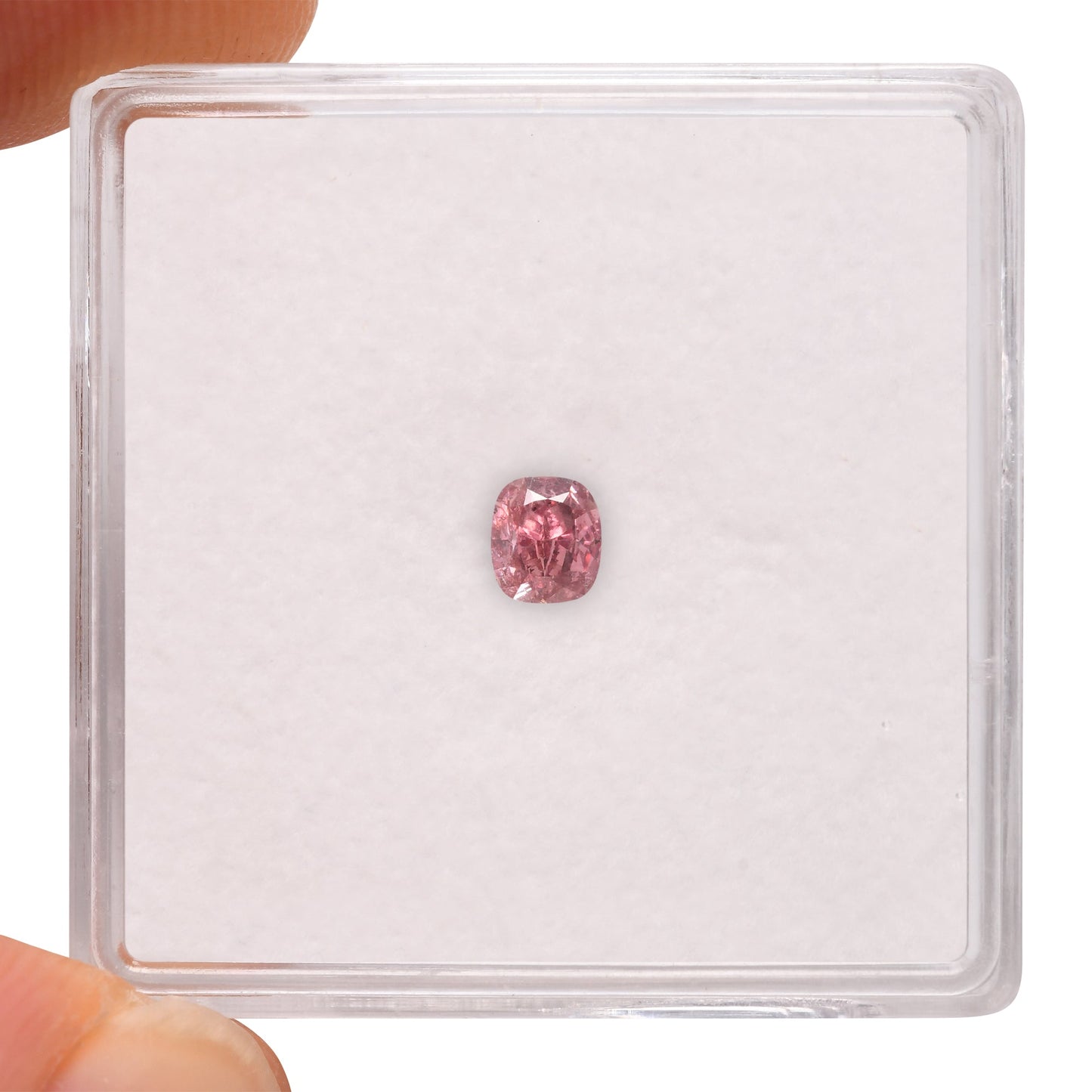 0.26 Carat Fancy Intense Pink Cushion Diamond SI2 GIA