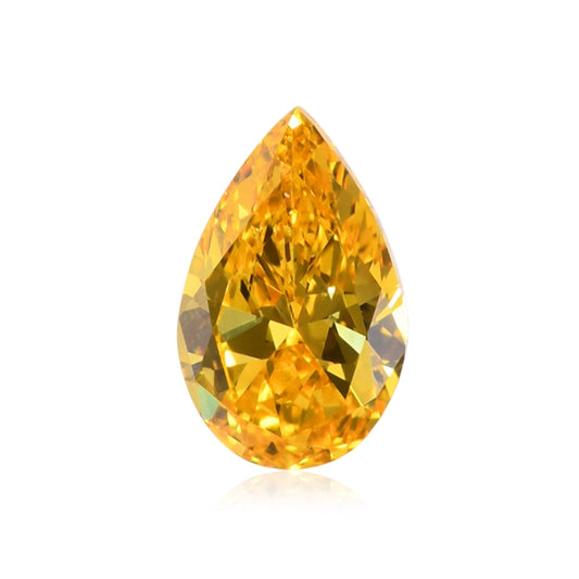 0,31 Karat Fancy Vivid Orange Yellow Pear Diamond VS1 GIA
