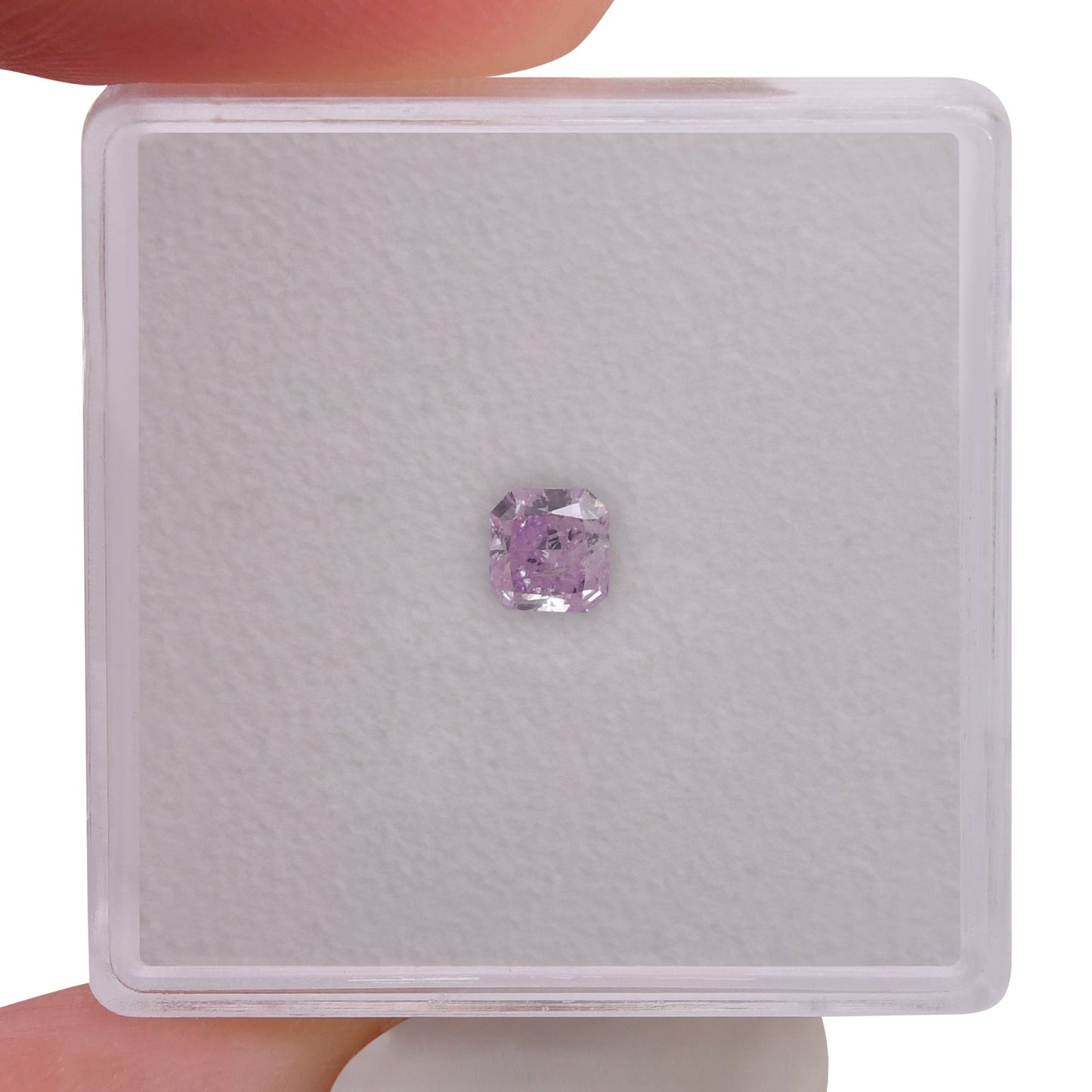 0,33 Karat Fancy Pinkish Purple Radiant (I2) GIA