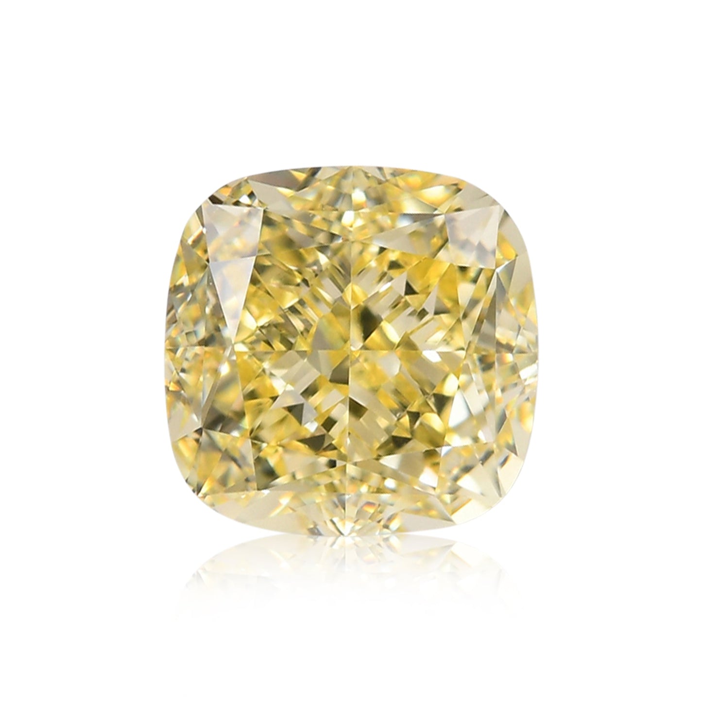 1,26 Karat Fancy Yellow Cushion Diamond VVS2 GIA